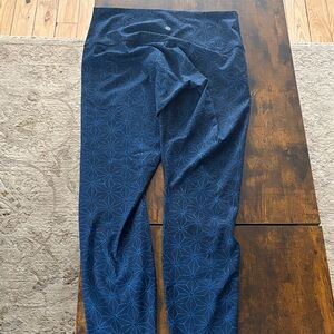 lulu lemon Blue Patterned Leggings